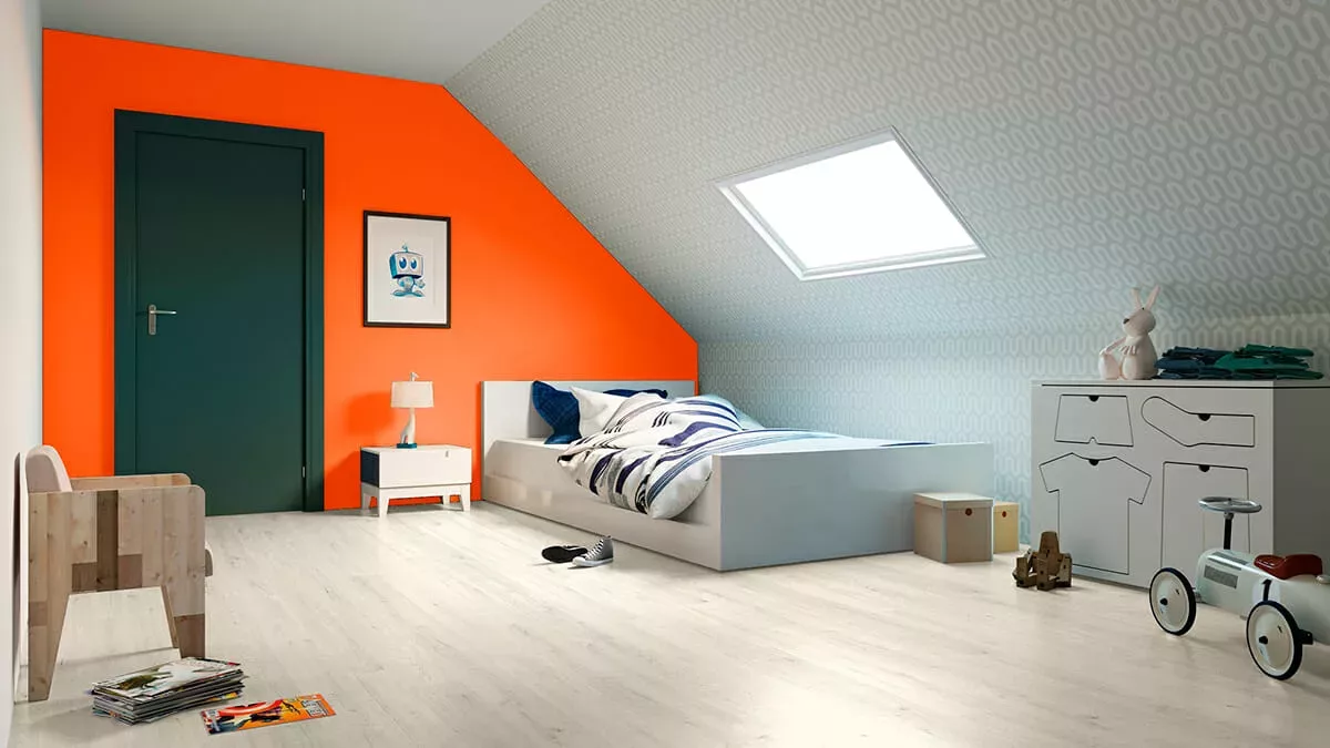 suelo de vinilo en el dormitorio de los niños